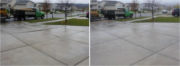 Milwaukee Driveway Before and After Concrete Mudjacking