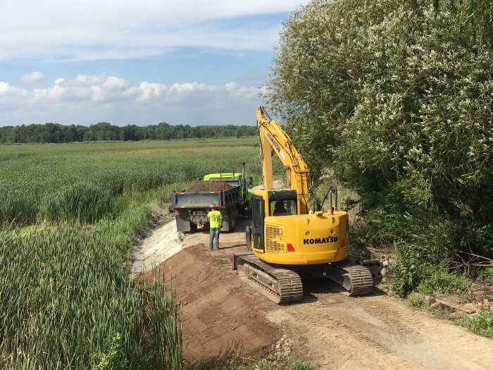 Wetland Dike Maintenance in Wisconsin
