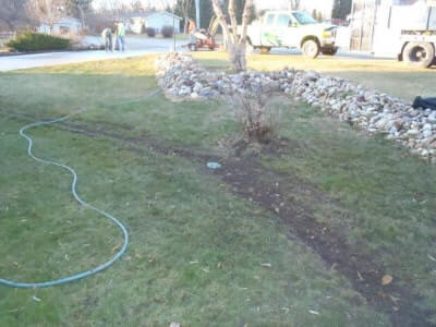 French drain pipe installation from MUDTeCH