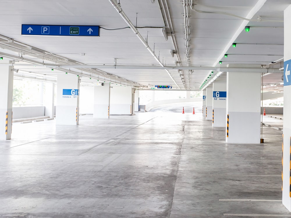 Above grade and below grade parking garage waterproofing.